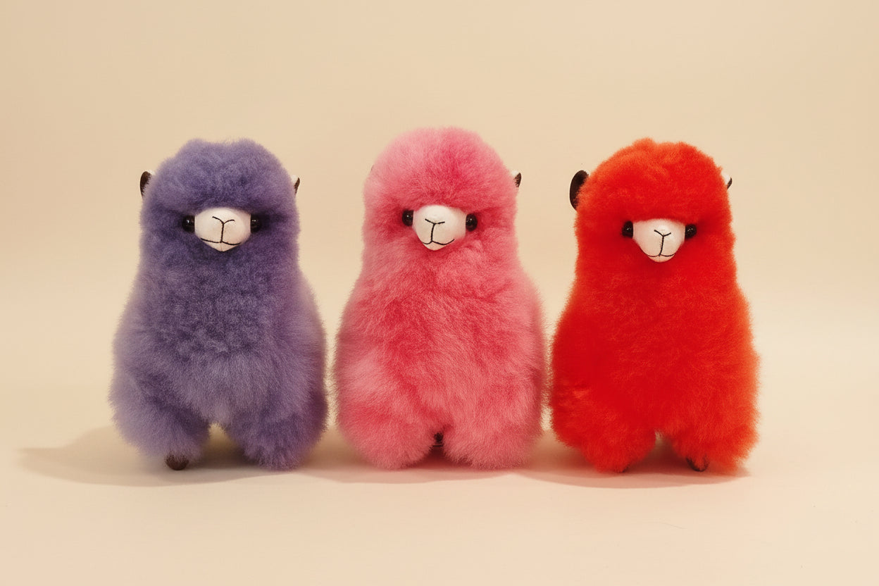 Alpaca Fluffy Decorative Toy - Perfect Hand made Gift Gold Orange