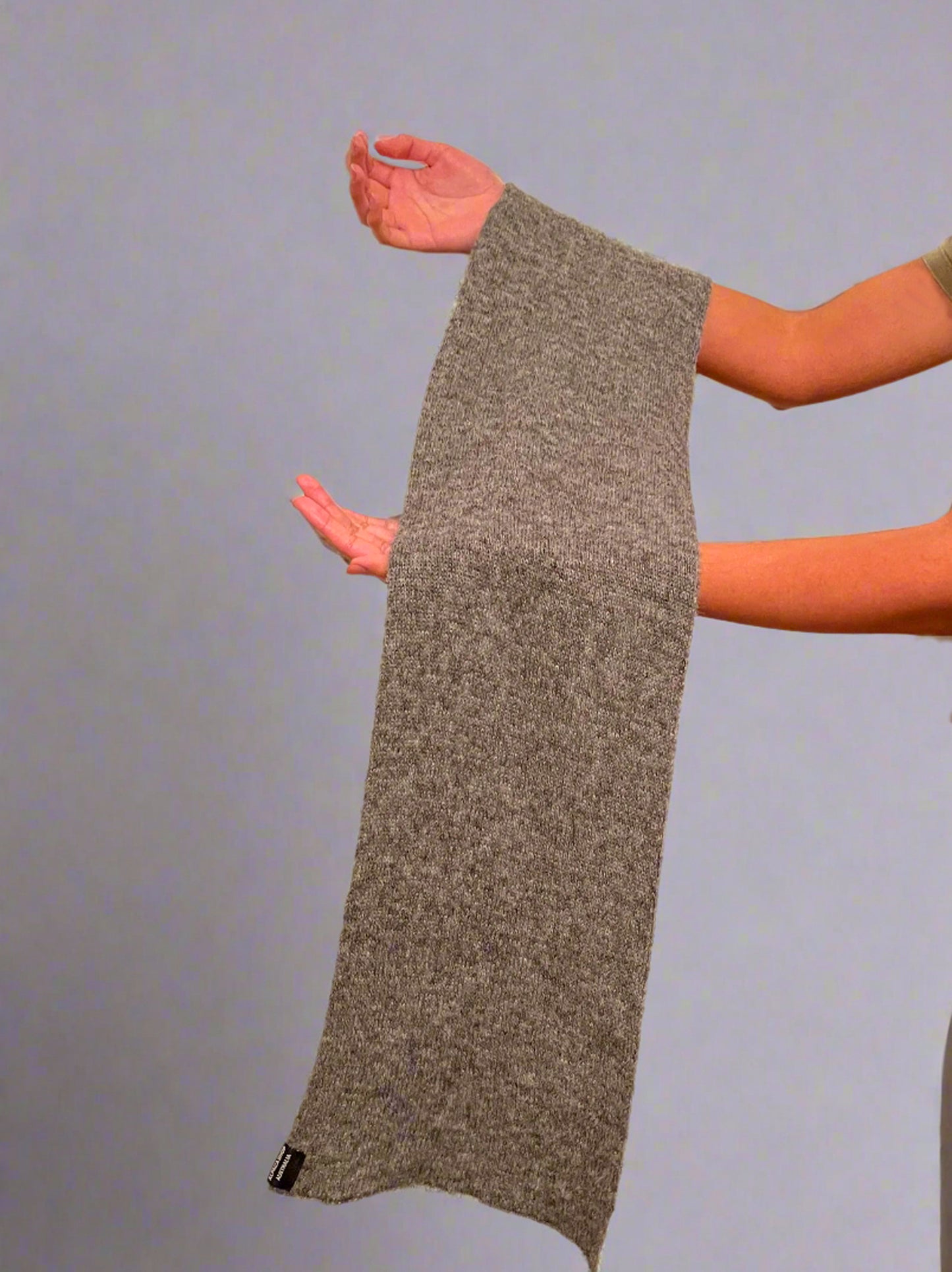 Extra Smooth Alpaca Mohair Scarf, Gray