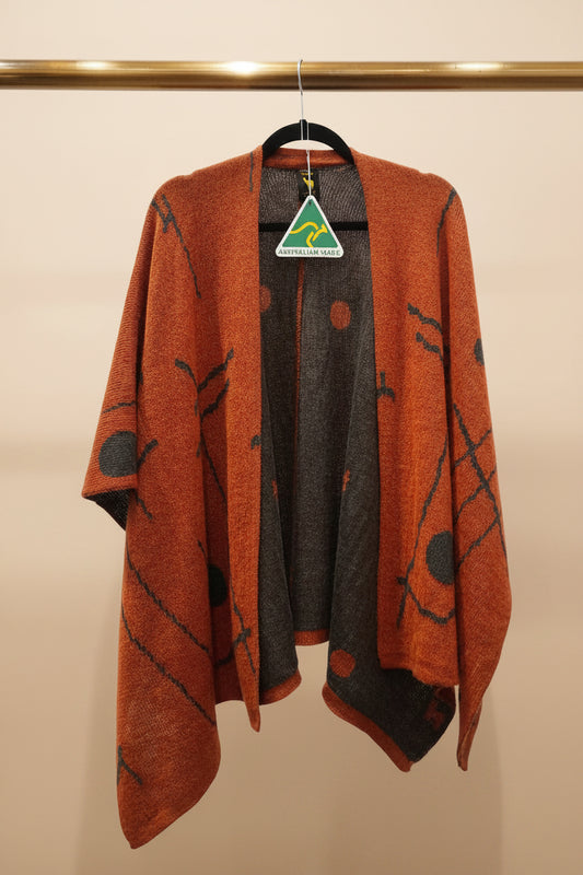 Alpaca Australian Reversible Cape Terracotta