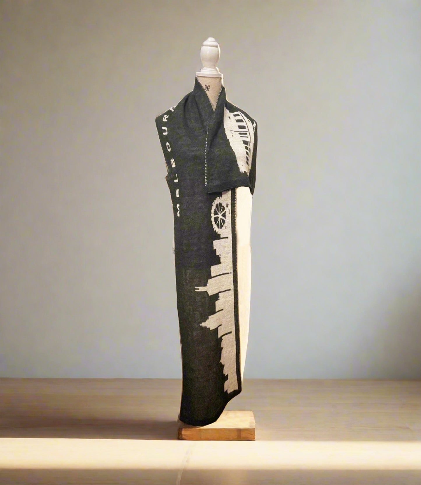 Melbourne City & Tram Alpaca Wool Scarf