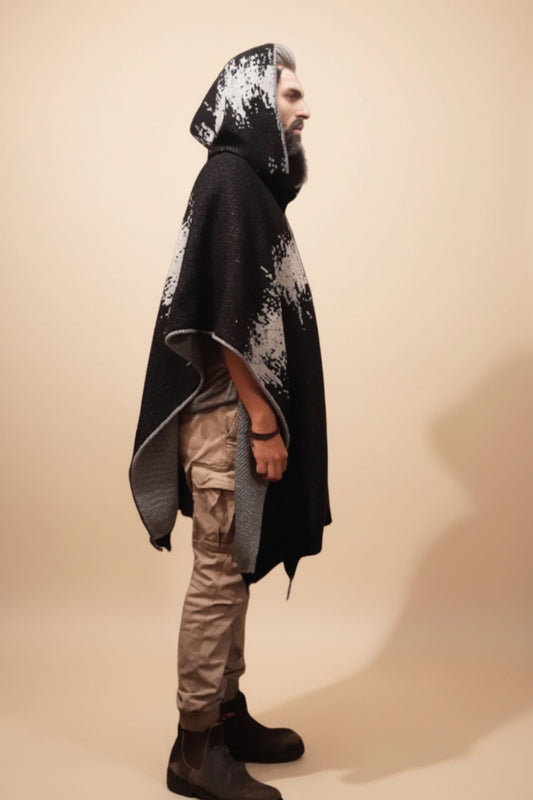 Australian Alpaca Thick Poncho Hooded, Disruption