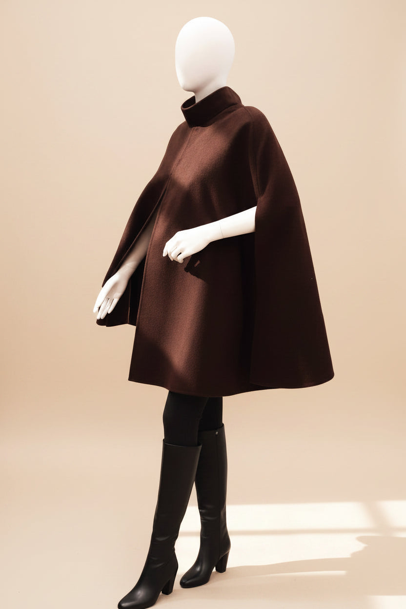 Alpaca Asymmetrical  Poncho Diamond