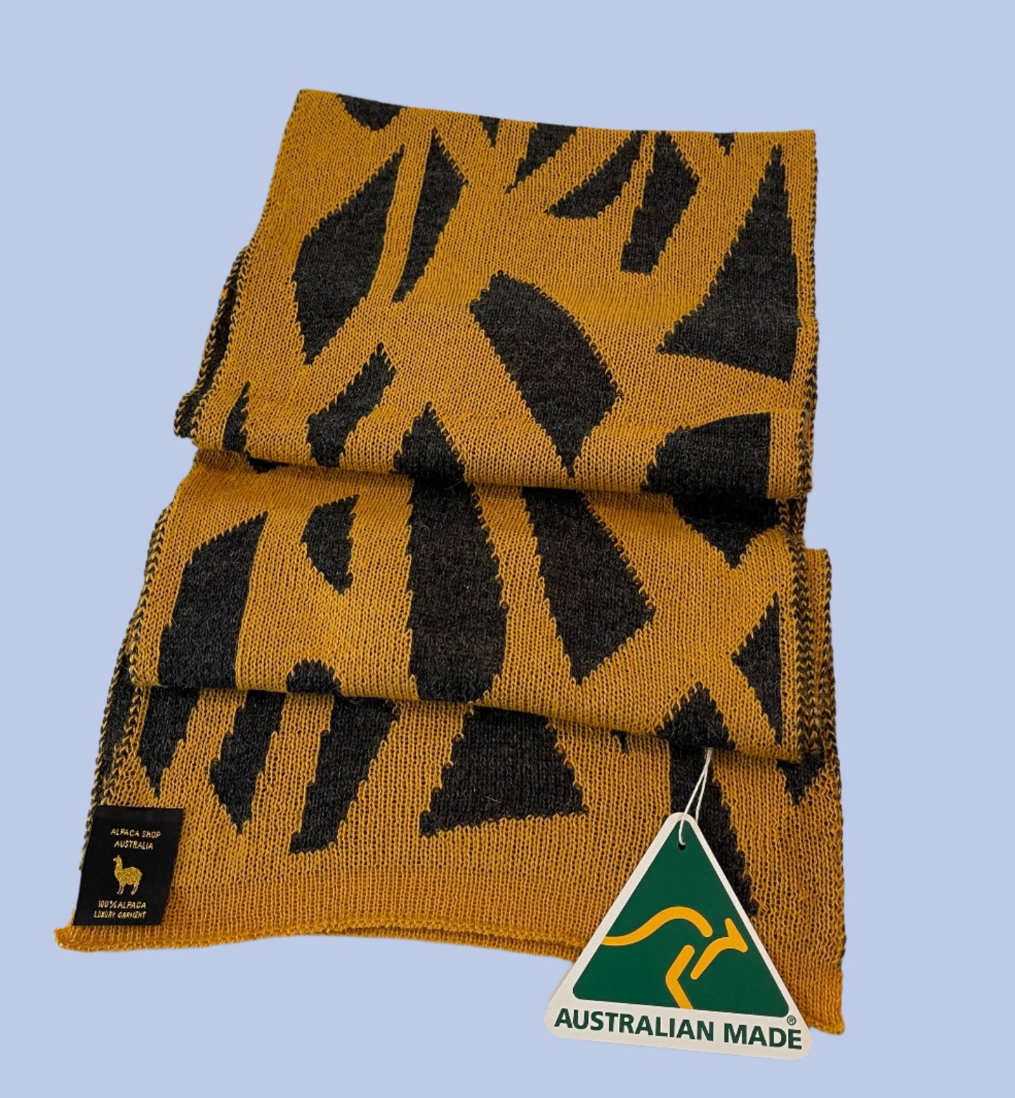 Alpaca Unisex Scarf Lake Stones design