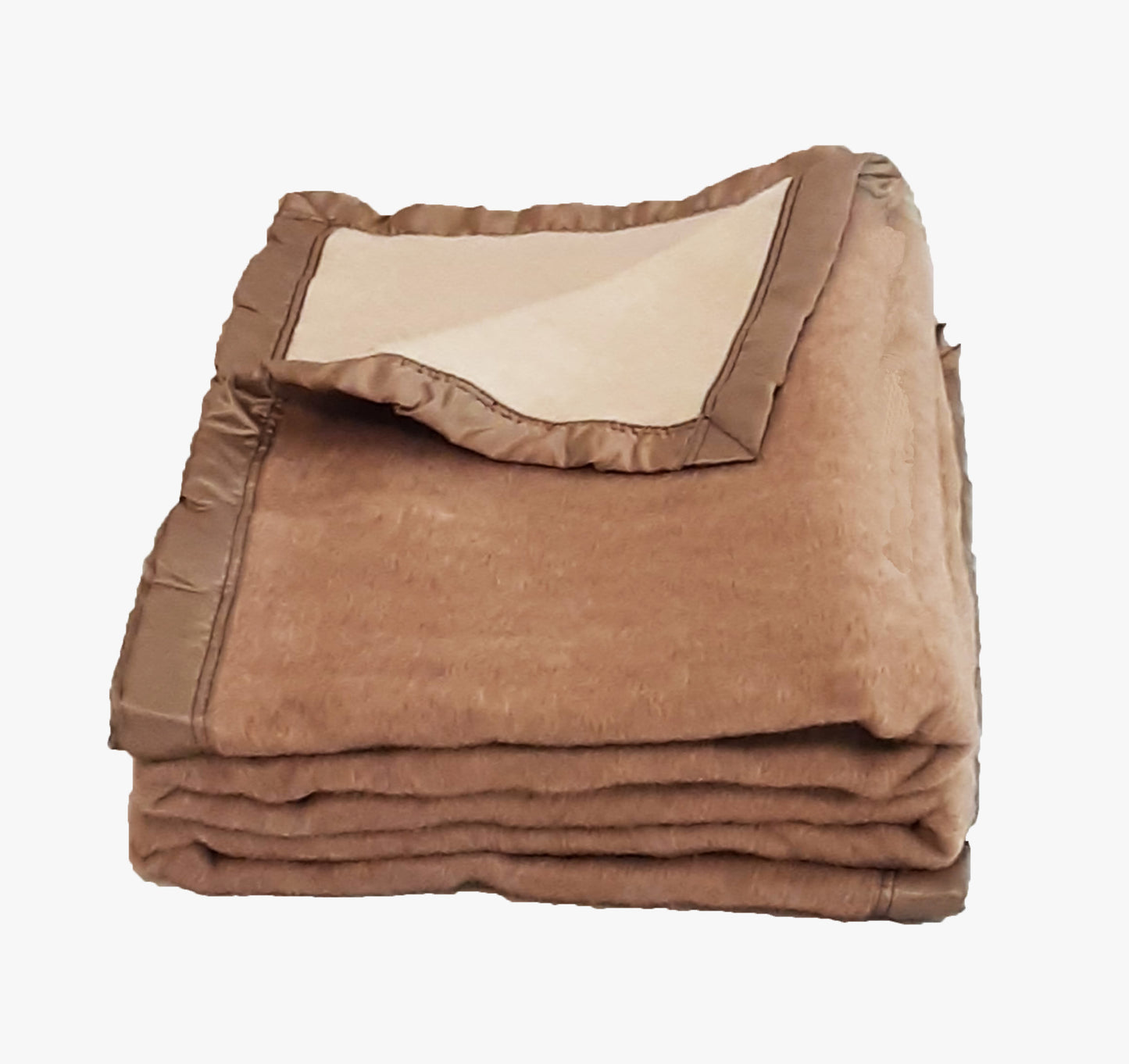 Alpaca KING Standard Blanket Reversible Camel\Pearl
