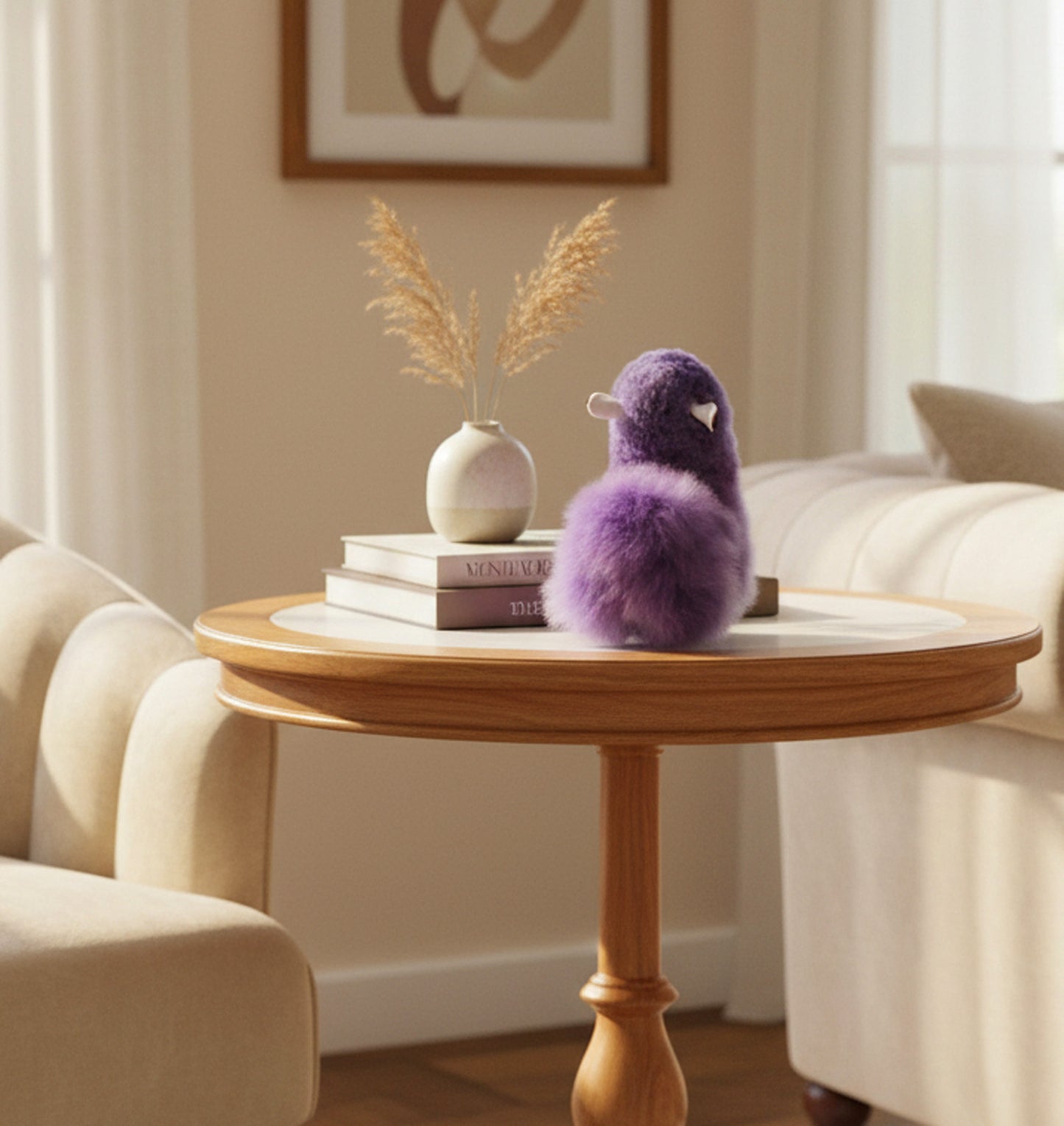 Alpaca Fluffy Decorative Toy - Perfect Hand made Gift Purple