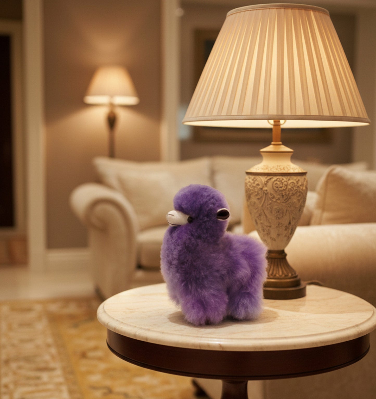 Alpaca Fluffy Decorative Toy - Perfect Hand made Gift Purple