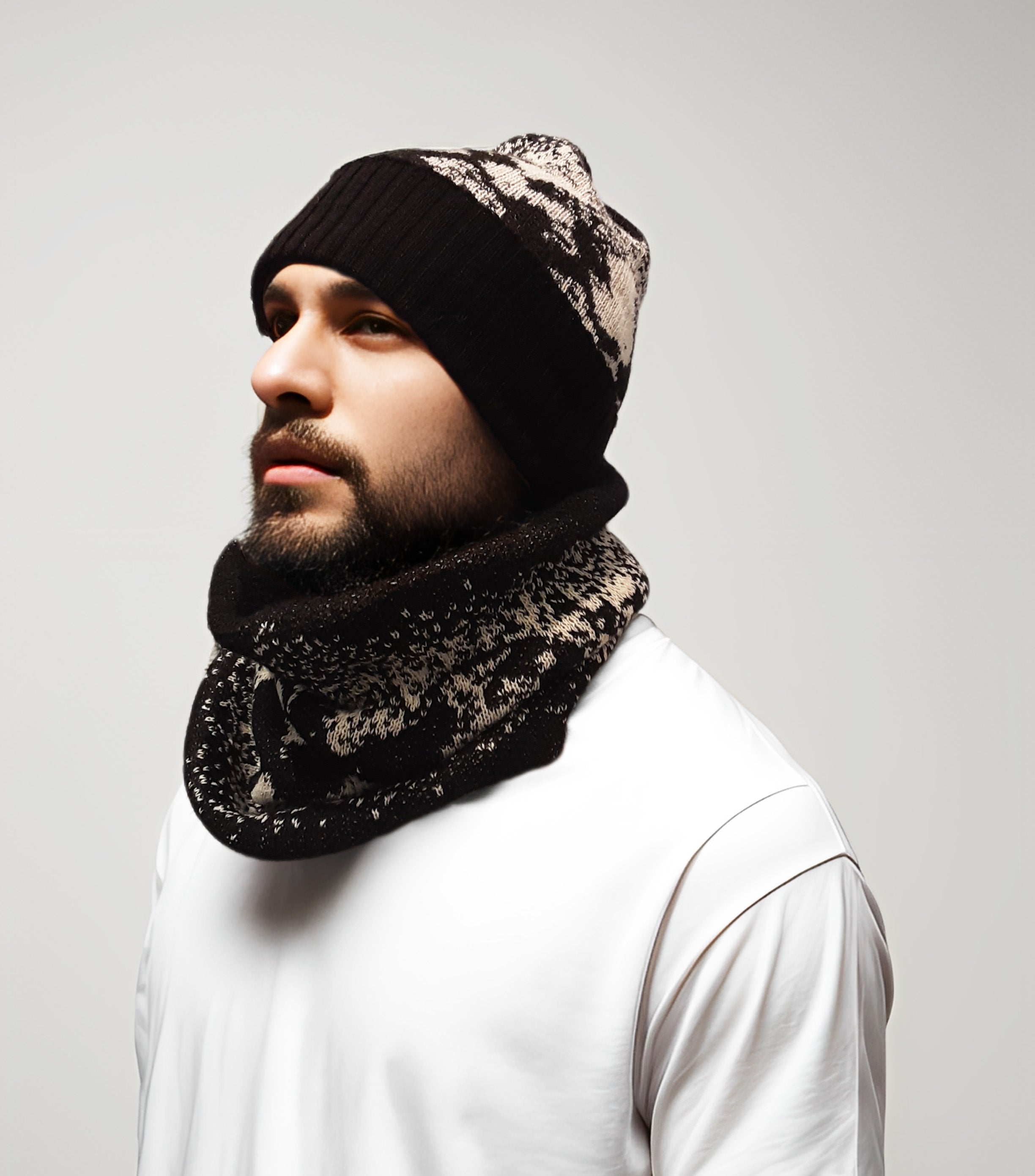 Alpaca Set Neck Warmer/Bennie Unisex Alaska BLACK – Alpaca Shop Australia