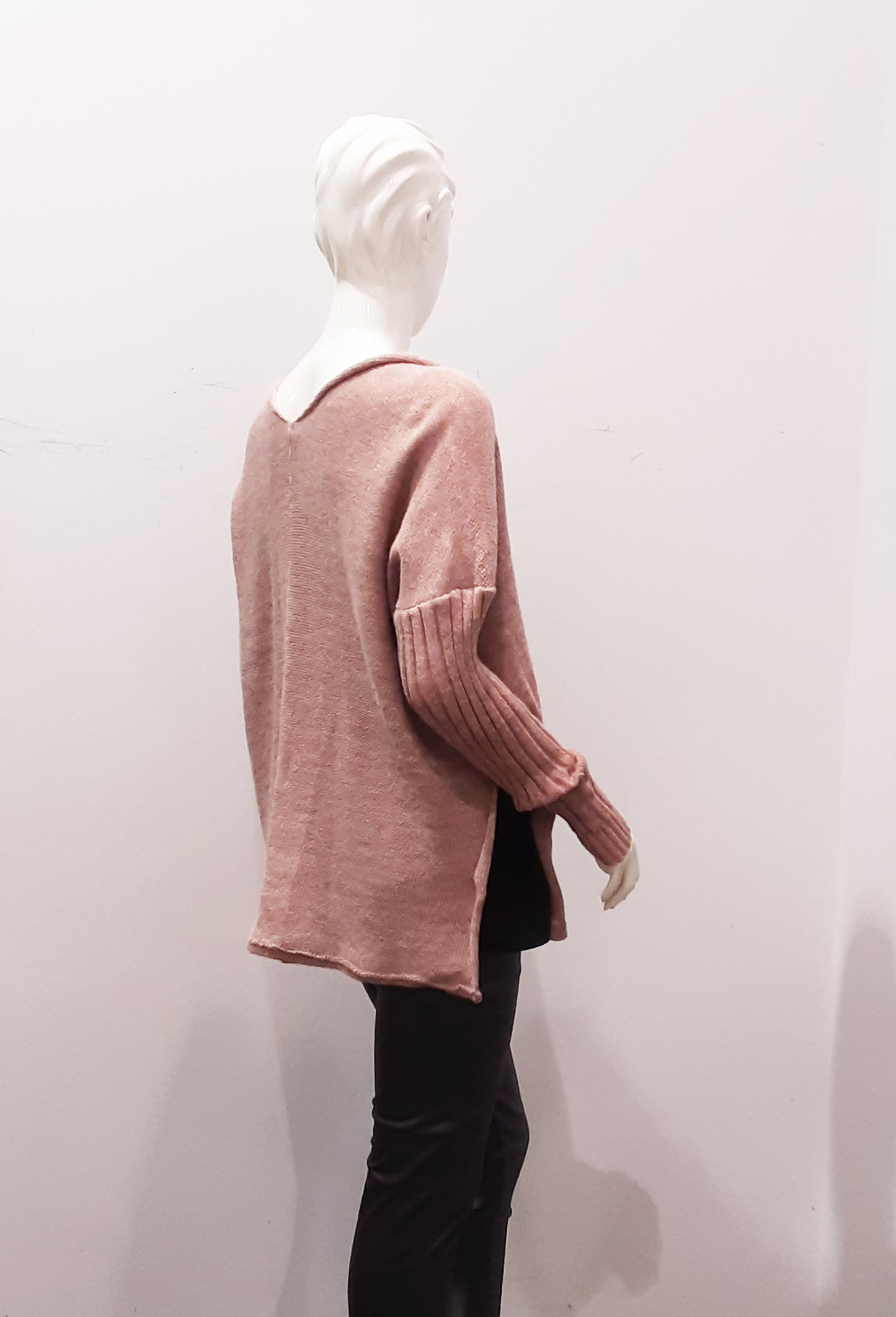 Eco  Knit Cardigan Sweater Beach Wear Soft Pink
