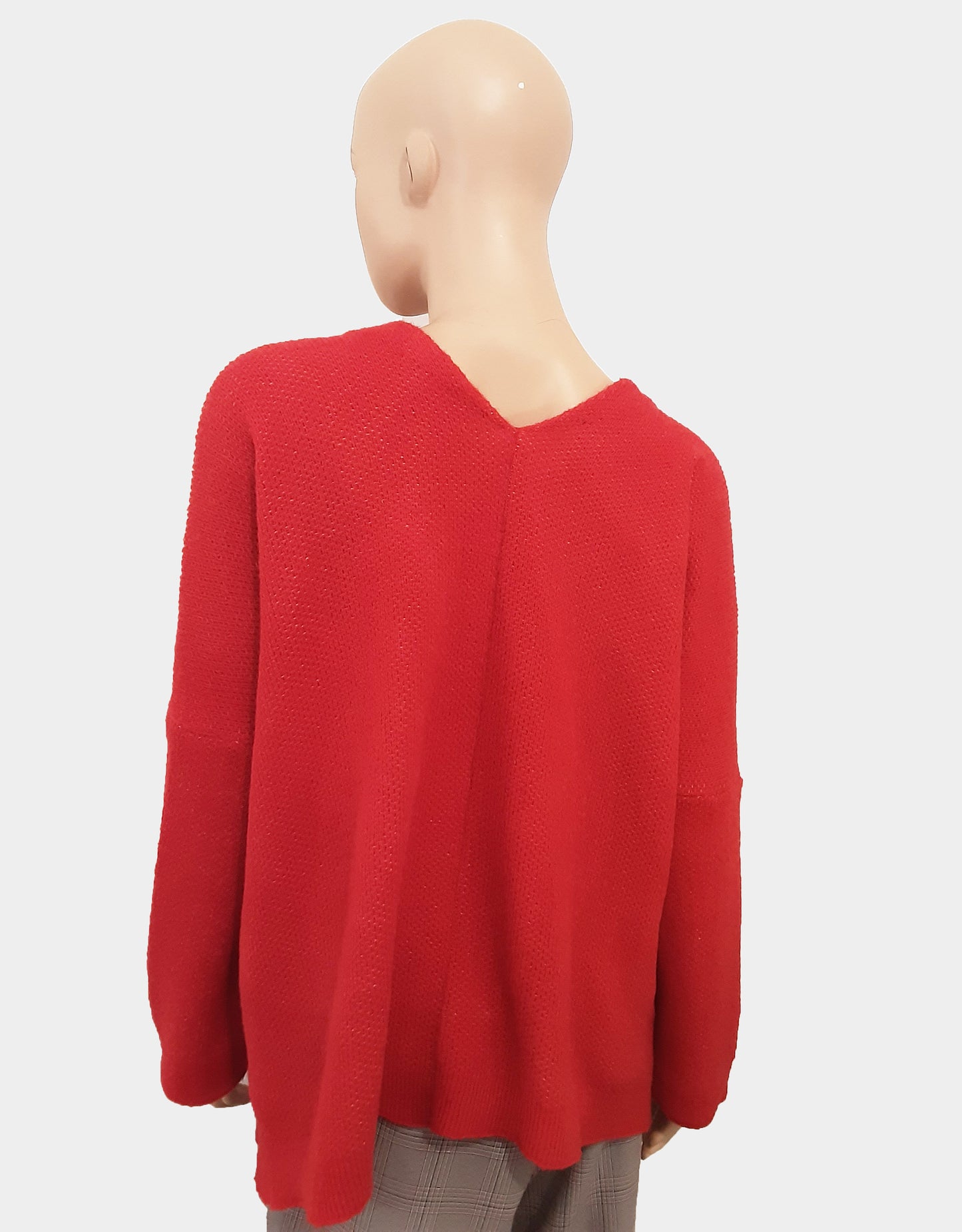 Alpaca Brushed Pullover Sweater Red