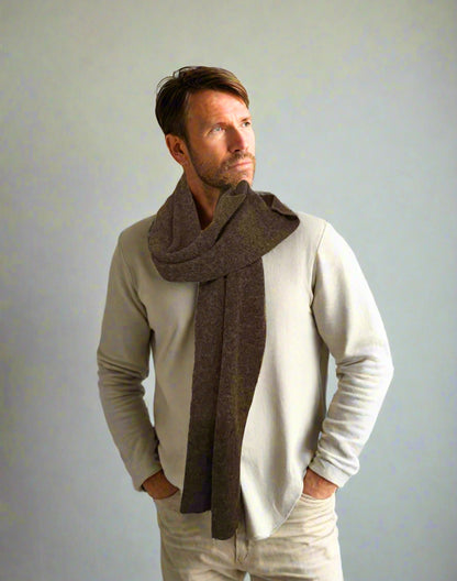 Extra Smooth Alpaca Mohair Scarf, Earth Tone