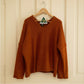 Alpaca Mohair Pullover Sweater Plus Size Terracotta