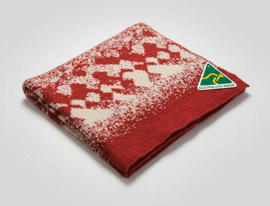 Australian Alpaca Small Throws Blue Mountains, Terracotta