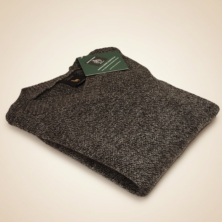 Alpaca Classic Jacquard Sweater Men V-Neck