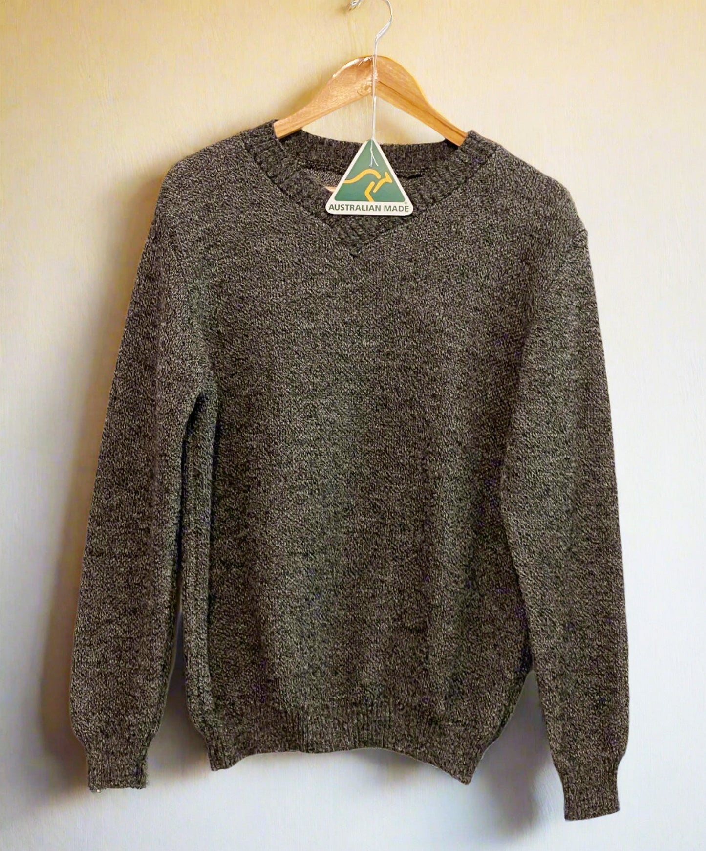 Alpaca Classic Jacquard Sweater Men V-Neck