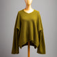 Alpaca Mohair Pullover Sweater Plus Size Lemon Green