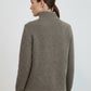 Alpaca Women’s High Neck Jacquard Knit Natural Gray