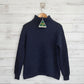 Alpaca Women’s High Neck Jacquard Knit, Blue