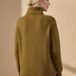 Alpaca Women’s High Neck Jacquard Knit,  Mustard