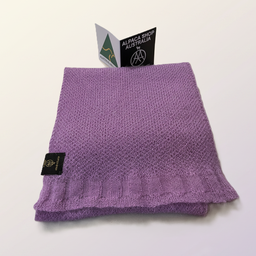 Alpaca Lavender Dream Scarf — Pure Baby Alpaca