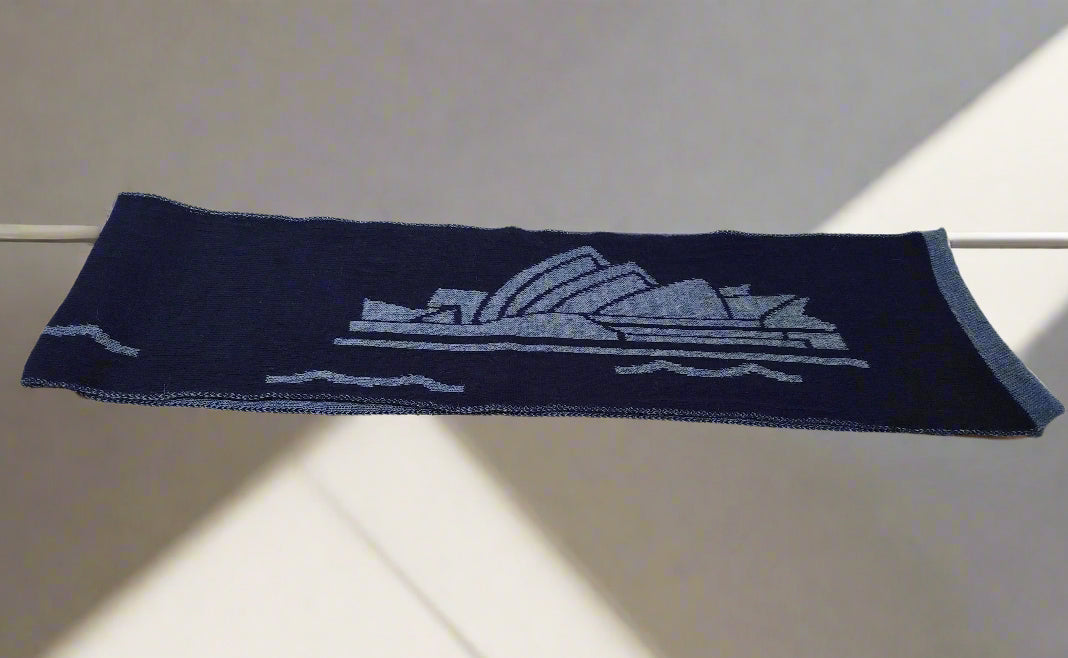 Sydney Icons Alpaca Scarf, Opera House & Harbour Bridge