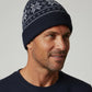 Alpaca Norwegian Pattern Beanie Blue Unisex
