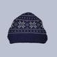 Alpaca Norwegian Pattern Beanie Blue Unisex