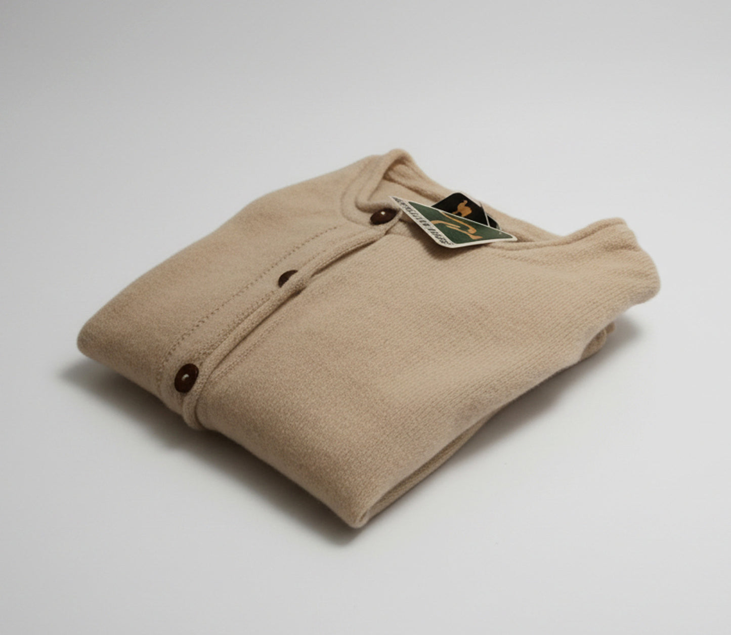 Alpaca  Cardigan Classy Jersey Roll Up Neckline, Milk Tone