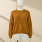 Alpaca Round Neckline Jacquard Pattern Gold