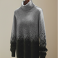 Women's Alpaca High Neck Jacquard Knit Sweater | Light Blue
