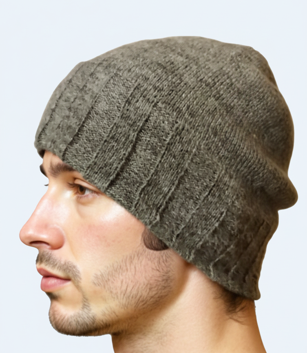 Extra Smooth Alpaca Mohair Beanie Unisex and Reversible