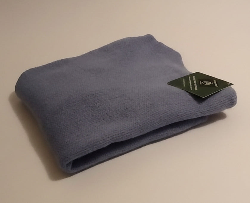 Baby Alpaca Pullover Jacquard Turtleneck Sky Blue