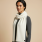 Alpaca Snowy Mountains Scarf — Milk Tone Baby Alpaca