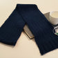 Alpaca Unisex Extra Soft Thick Stripe Scarf, Diesel Blue