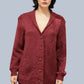 Alpaca Cardigan Lady Cherry Color