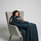 Luxury Mohair Alpaca Extra Soft Throw Blanket Diesel Blue