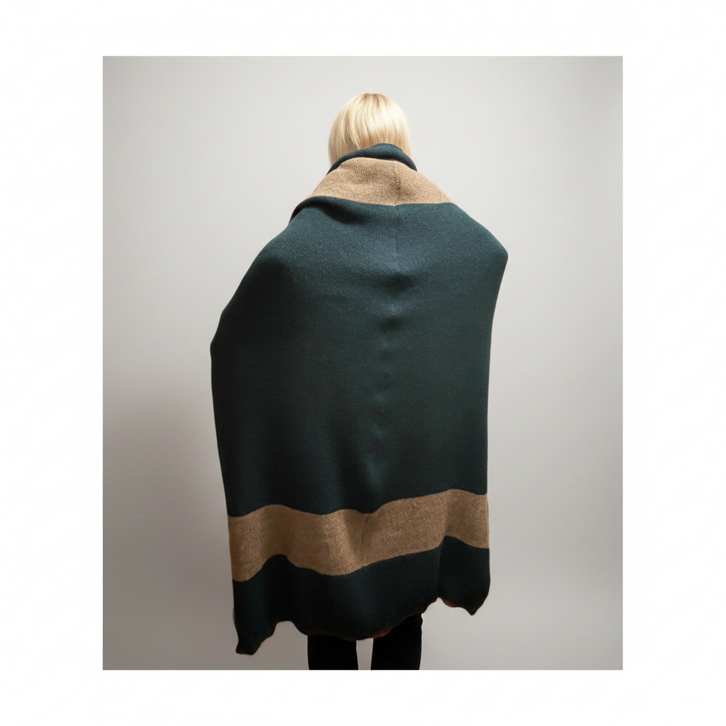 Luxury Mohair Alpaca Extra Soft Throw Blanket Diesel Blue
