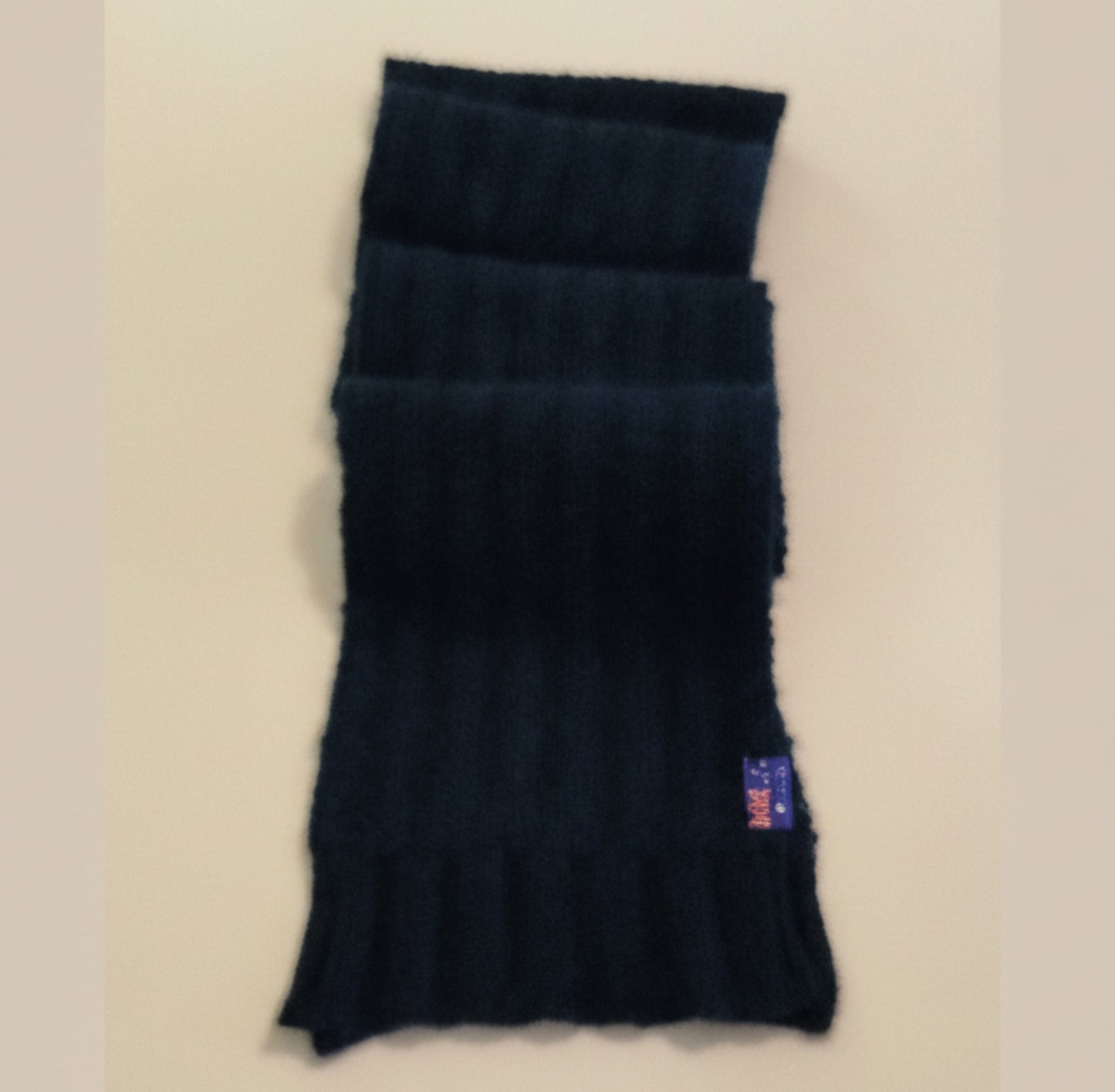 Alpaca Unisex Extra Soft Thick Stripe Scarf, Diesel Blue