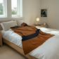 Luxury Mohair Alpaca Extra Soft Throw Blanket Camel-Blue