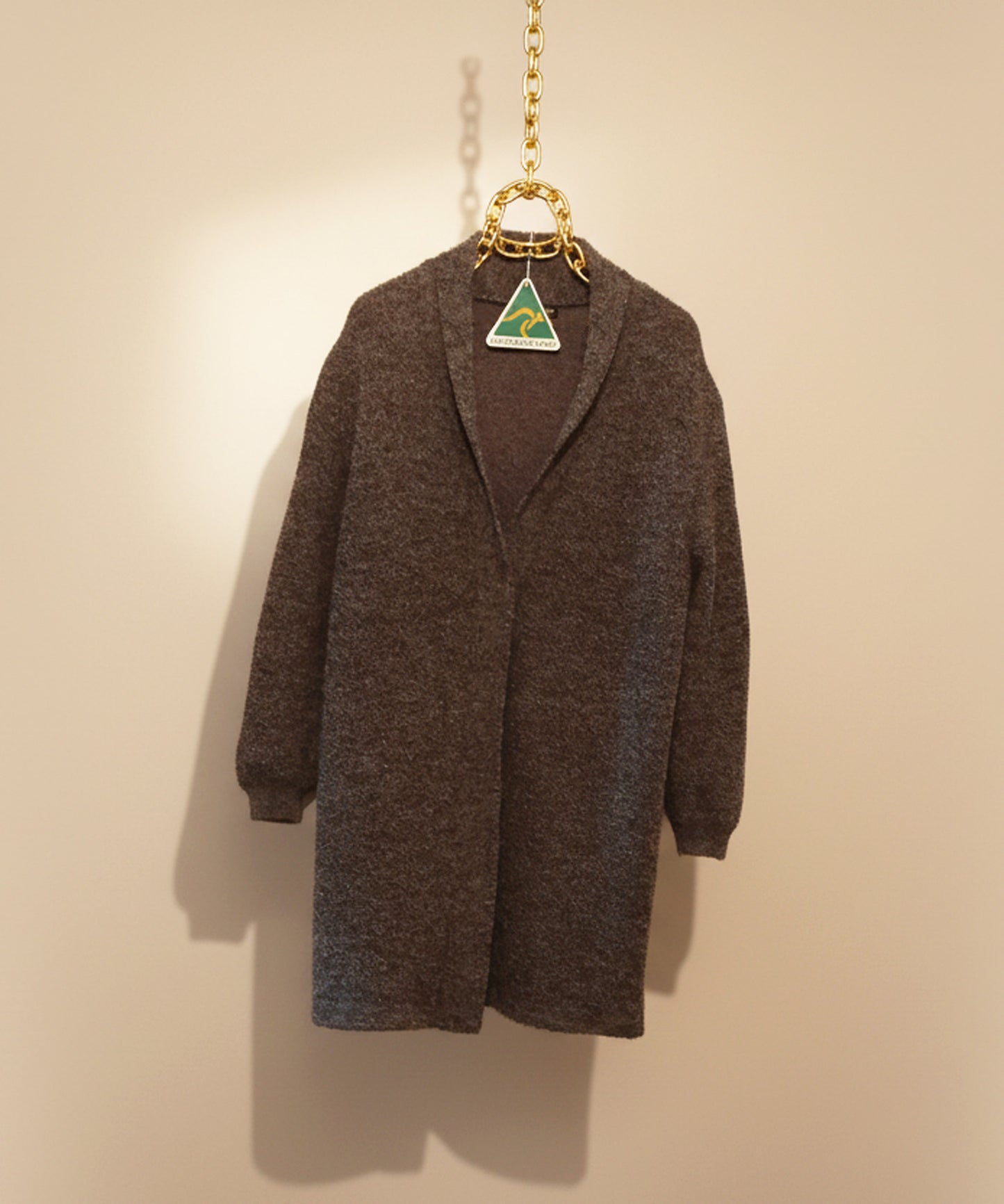 Alpaca Jacquard Coat Granite Gray Tone