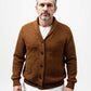 Alpaca Cardigan High Relief Jacquard Men Terra