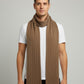 Alpaca Unisex Extra Soft Thick Stripe Scarf, Earth Tone