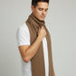 Alpaca Unisex Extra Soft Thick Stripe Scarf, Earth Tone
