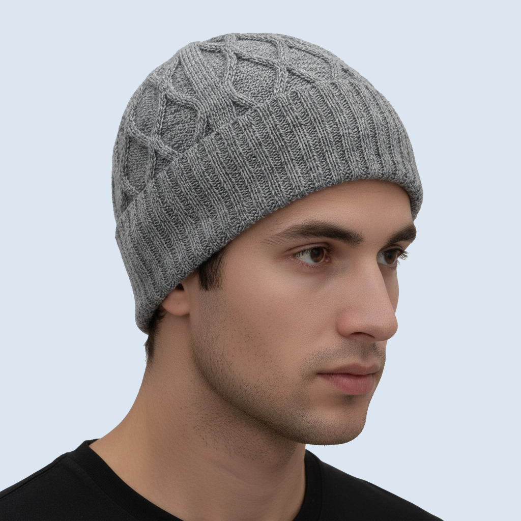 Alpaca High Relief Beanie Reversible