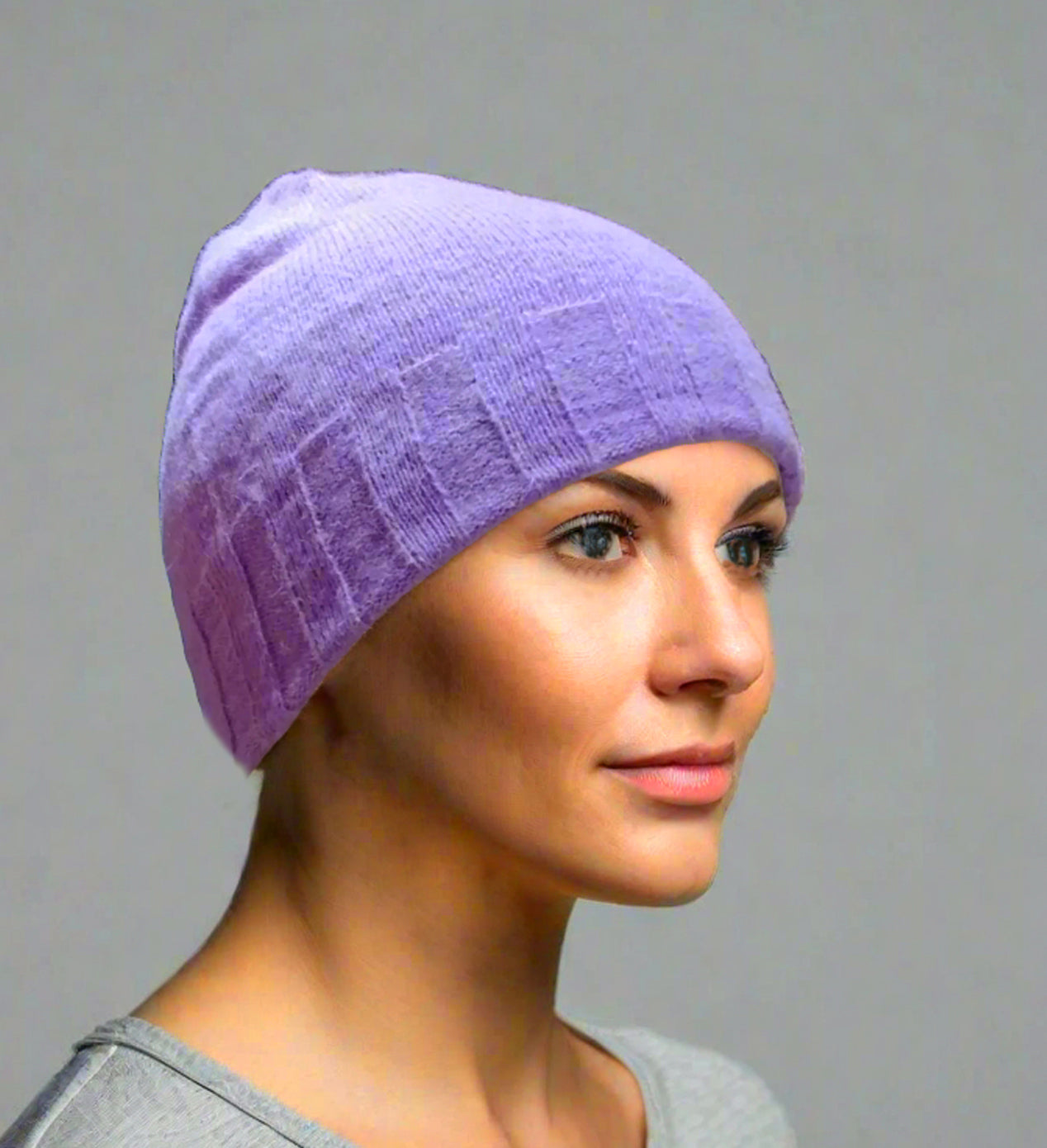 Extra Smooth Alpaca Mohair Beanie Soft Lilac