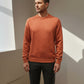Alpaca Round Neck Sweater Men – Terracotta