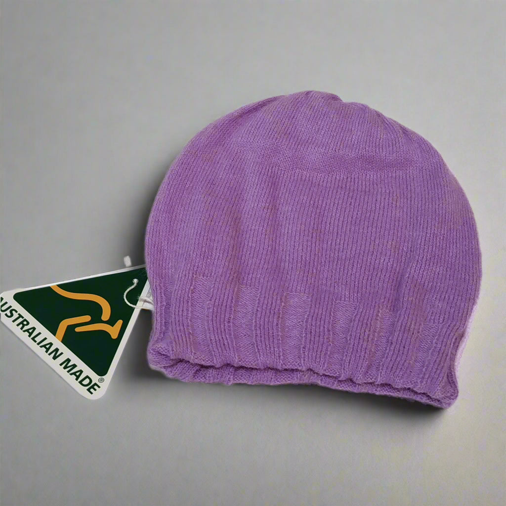 Extra Smooth Alpaca Mohair Beanie Soft Lilac