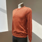 Alpaca Round Neck Sweater Men – Terracotta