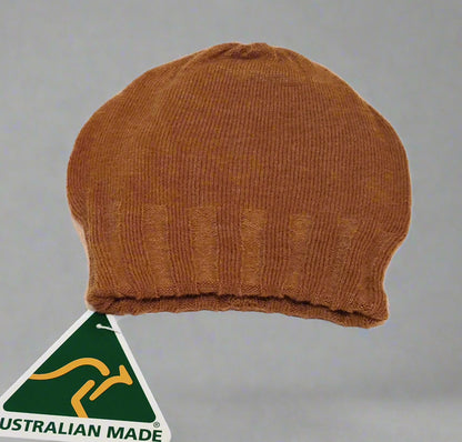 Extra Smooth Alpaca Mohair Beanie Camel Tone
