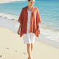 Alpaca Mohair Light Cape Spring Gold Pink
