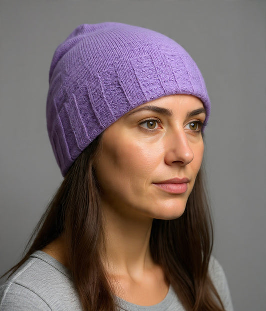 Extra Smooth Alpaca Mohair Beanie Reversible